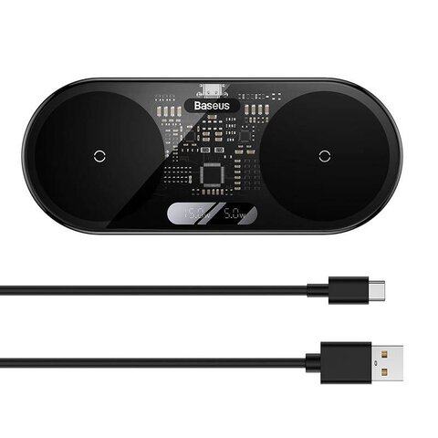 Podwójna ładowarka indukcyjna 20W QI Baseus WXSX010101
