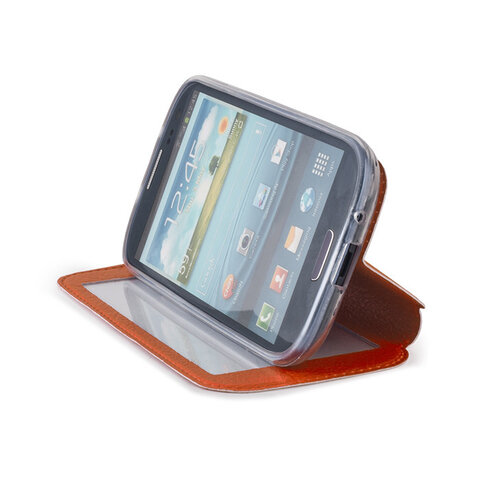 Pokrowiec etui SMART VIEW do Samsung Galaxy Note 3 pomarańczowy