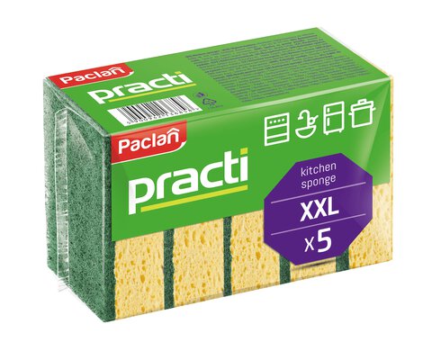Practi gąbki do naczyń Paclan 5szt