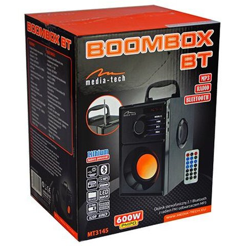Przenośne głośniki bluetooth stereo z odtwarzaczem MP3 Media-Tech BOOMBOX BT MT3145