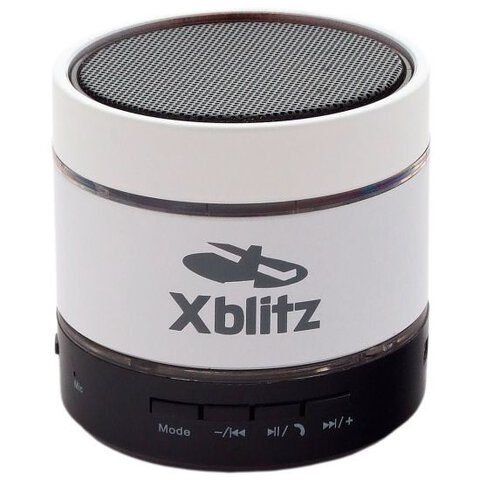Przenośne głośniki bluetooth z mikrofonem i odtwarzaczem MP3 Xblitz Illuminated HD białe