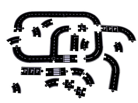 Puzzle kreatywne Droga Jezdnia 2w1 -  40 elementów