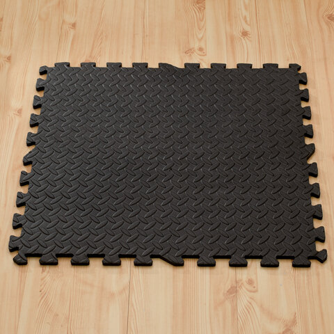 Piankowe puzzle mata dla dzieci 4 sztuki 60cm x 60 cm czarne