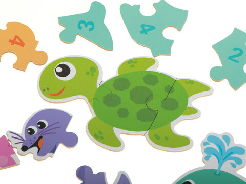 Puzzle układanka w puszce dla dzieci zwierzątka morskie 25 elementów