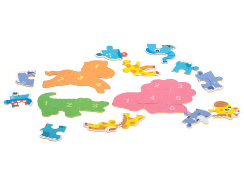 Puzzle układanka w puszce dla dzieci zwierzątka safari 25 elementów