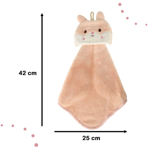 Ręcznik do rąk dla przedszkolaka 42x25m - różowy królik