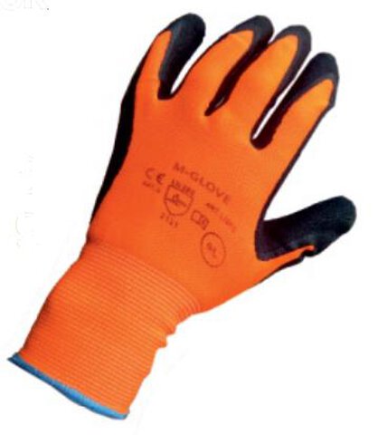 Rękawiczki ogrodowe pomarańczowo-czarne rozmiar 8