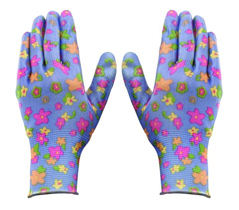 Rękawiczki ogrodowe w kwiatki Floris z nitrylem "8" 1 para