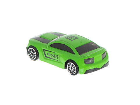 Samochód, resorak metalowo-plastikowy zielony mustang 7 cm