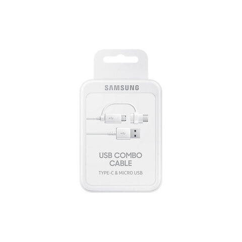 Samsung kabel 2w1 USB - microUSB - USB-C 1,5 m biały