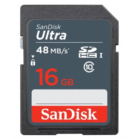 SanDisk karta pamięci Ultra SDHC 16 GB (kl. 10 | 48 MB/s | UHS-I)