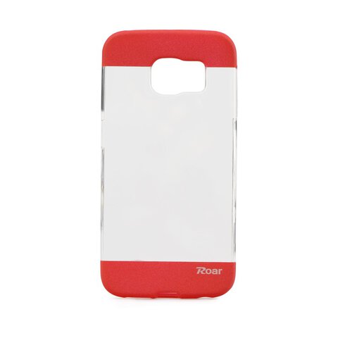 Silikonowa nakładka Roar Fit UP Clear do Apple iPhone 6 / 6S Plus transparentna + czerwona