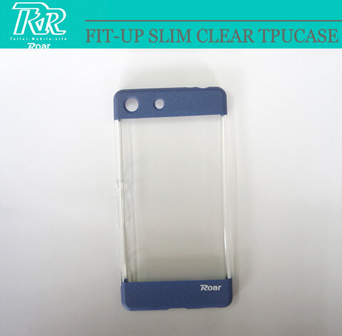 Silikonowa nakładka Roar Fit UP Clear do LG G4 transparentna + niebieska