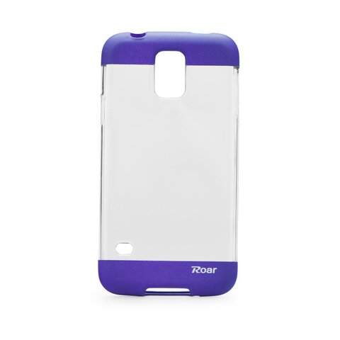 Silikonowa nakładka Roar Fit UP Clear do Samsung Galaxy S5 (G900) transparentna + fioletowa