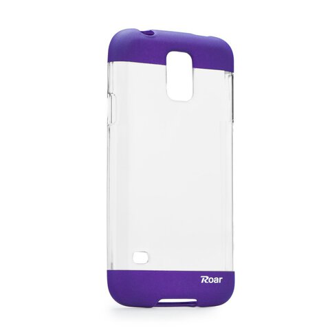 Silikonowa nakładka Roar Fit UP Clear do Samsung Galaxy S5 (G900) transparentna + fioletowa