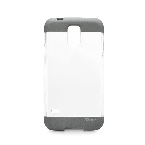 Silikonowa nakładka Roar Fit UP Clear do Samsung Galaxy S5 (G900) transparentna + szara