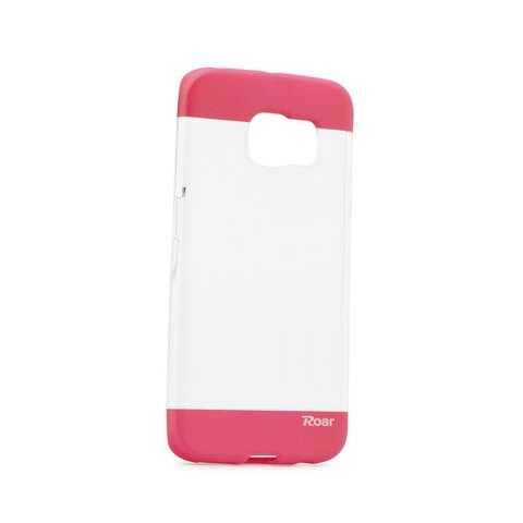Silikonowa nakładka Roar Fit UP Clear do Sony Xperia M5 transparentna + różowa