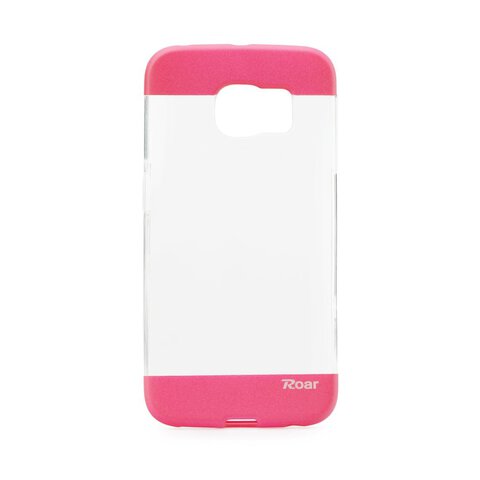 Silikonowa nakładka Roar Fit UP Clear do LG G4 transparentna + różowa