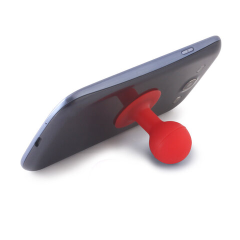 Silikonowa podstawka z przyssawką do smartfonów / tabletów czerwona