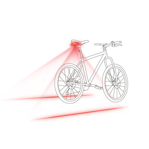 Lampa rowerowa tylna z laserem Forever