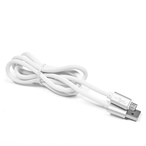 Silikonowy kabel micro USB eXtreme 100cm biały (blister)