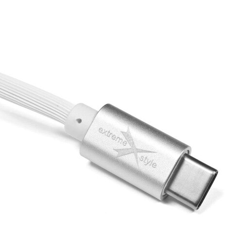 Silikonowy kabel USB-C do USB 2.0 eXtreme 150cm biały (blister)