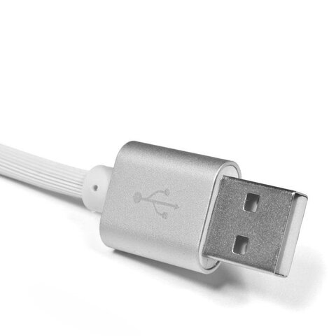 Silikonowy kabel USB eXtreme iPhone 5 / 6 / 7 / SE, iPad 4, iPod nano 7G 100cm biały (blister)