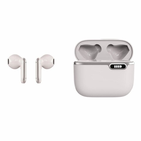Słuchawki bezprzewodowe / bluetooth Stereo TWS ART AP-TW-B4W + stacja dokująca ze złączem typ C białe