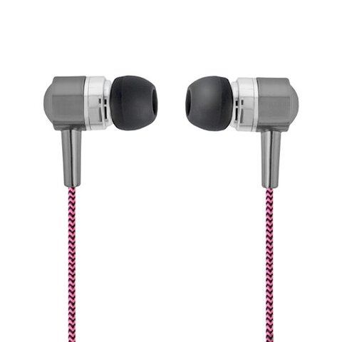 Słuchawki douszne Forever SE-120 różowo-czarne z mikforonem