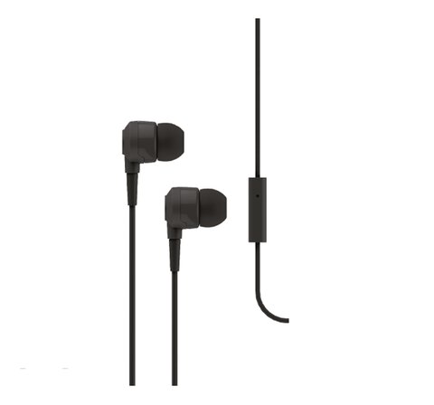 Zestaw słuchawki douszne TTEC J10 z mikrofonem czarne + adapter Skystars AUX mini jack - USB-C