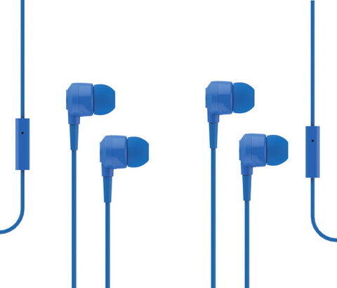Słuchawki douszne TTEC J10 z mikrofonem niebieskie (2 sztuki)