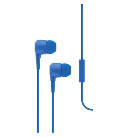 Zestaw słuchawki douszne TTEC J10 z mikrofonem niebieskie + adapter Skystars AUX mini jack - USB-C