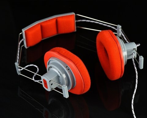 Słuchawki nauszne UNITRA SN-50 szaro-czerwone