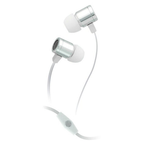 Zestaw słuchawki OXO XHSST35MENI6 biało - srebrne 1.2m jack + adapter Skystars AUX mini jack - USB-C