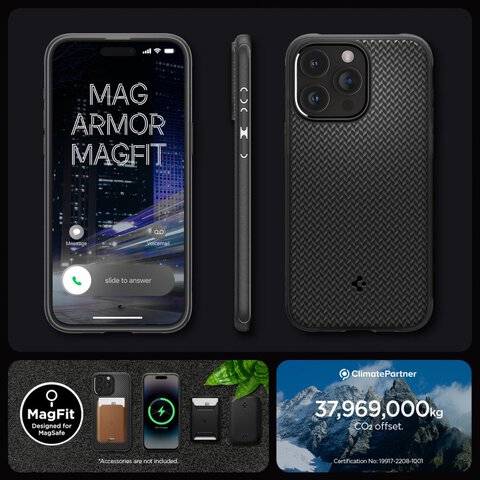 Etui Spigen MAG ARMOR (MagSafe) do IPhone 15 PRO MAX czarne