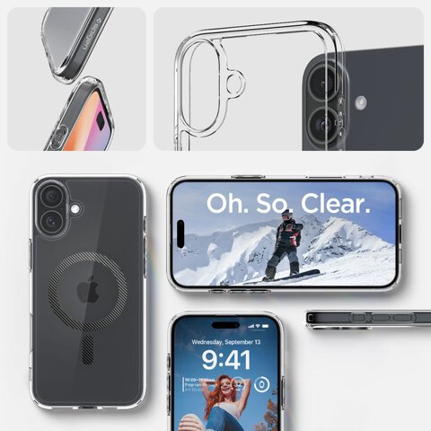 Spigen nakładka Ultra Hybrid Mag MagSafe do iPhone 16 6,1" carbon fiber