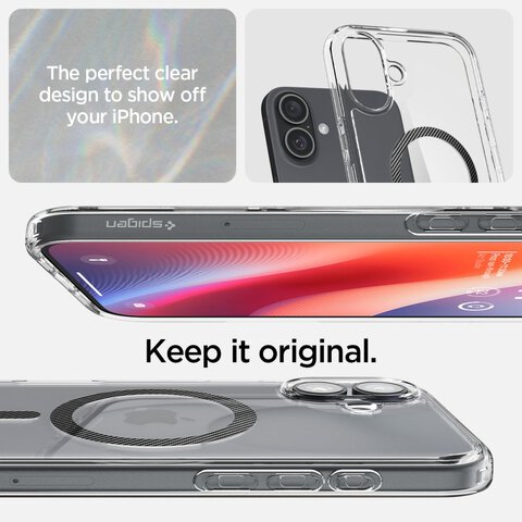 Spigen nakładka Ultra Hybrid Mag MagSafe do iPhone 16 6,1" carbon fiber
