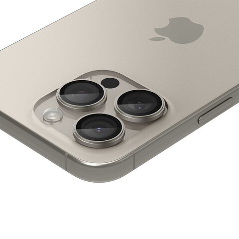 SPIGEN osłona aparatu OPTIK.TR ”EZ FIT” 2-pack do IPHONE 14 Pro / Pro Max / 15 Pro / Pro Max natural titanium