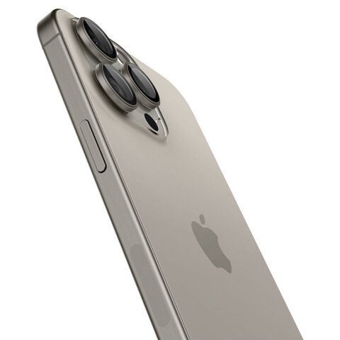 SPIGEN osłona aparatu OPTIK.TR ”EZ FIT” 2-pack do IPHONE 14 Pro / Pro Max / 15 Pro / Pro Max natural titanium