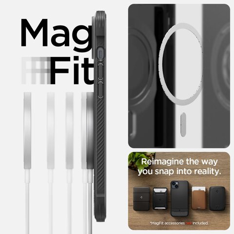 Etui Spigen RUGGED MAG ARMOR MAG (MagSafe) do IPhone 14 Plus / 15 Plus czarne