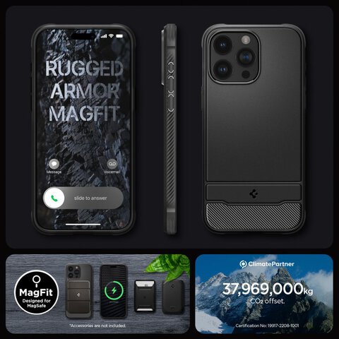 Etui Spigen RUGGED MAG ARMOR MAG (MagSafe) do IPhone 15 Pro czarne