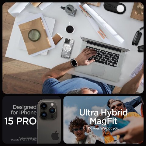 SPIGEN ULTRA HYBRID MAG MAGSAFE IPHONE 15 PRO ZERO ONE WHITE