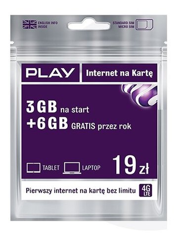 Starter Play Online LTE 3+6GB 19zł