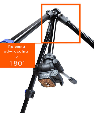 Statyw fotograficzny makro do kamer i aparatów 161cm WF-5315 z głowicą 3D
