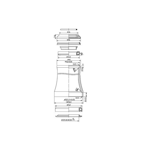 Ster rowerowy zintegrowany NECO H373 TAPERED ( 1,5" - 1 1/8" )