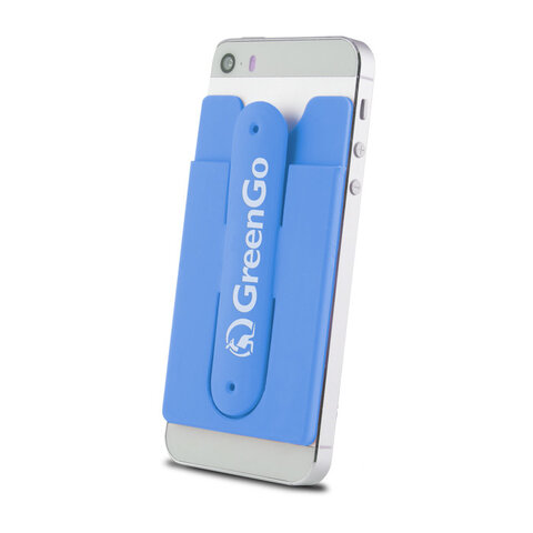 Stojak podstawka do smartfona Silicon Stand Kieszonka GreenGo niebieska