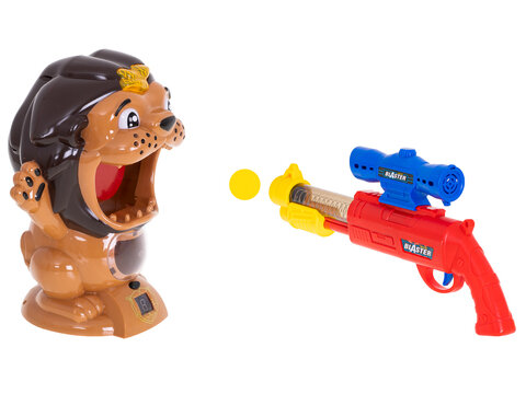 Gra strzelanie do lwa zestaw z pistoletem i kulkami