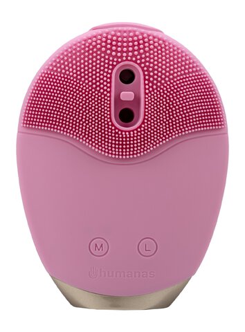 Szczoteczka soniczna do pielęgnacji twarzy Humanas Aura Foam - różowa