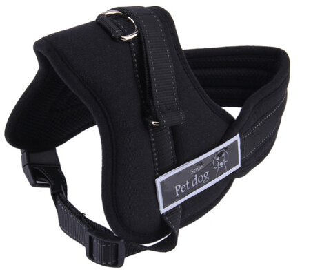 Szelki dla psa bezuciskowe odblaskowe mocne XXL 90-120cm Senior Dog czarne