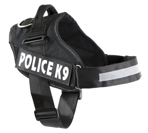 Szelki dla psa mocne S 50-60cm Police K9 czarne